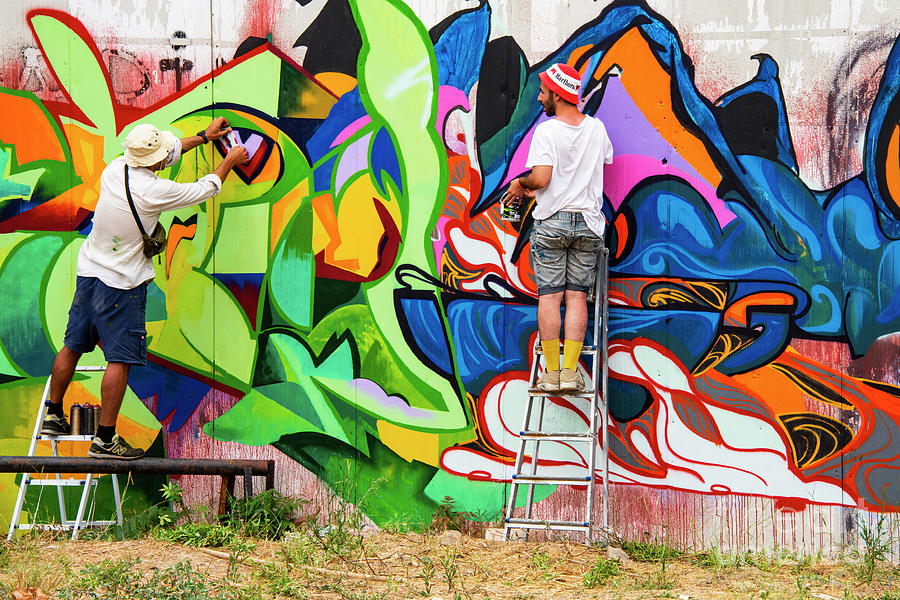 Creating Graffiti in Kadikoy Photograph by Bob Phillips