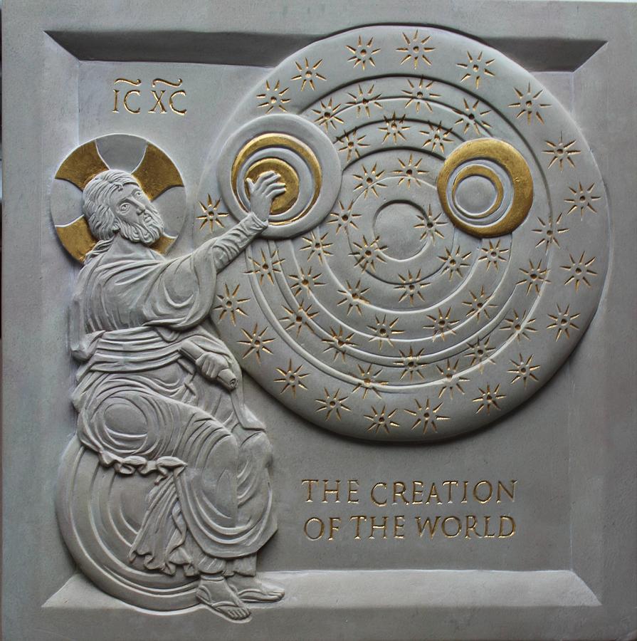 Religious Relief - Creation carving by Jonathan Pageau