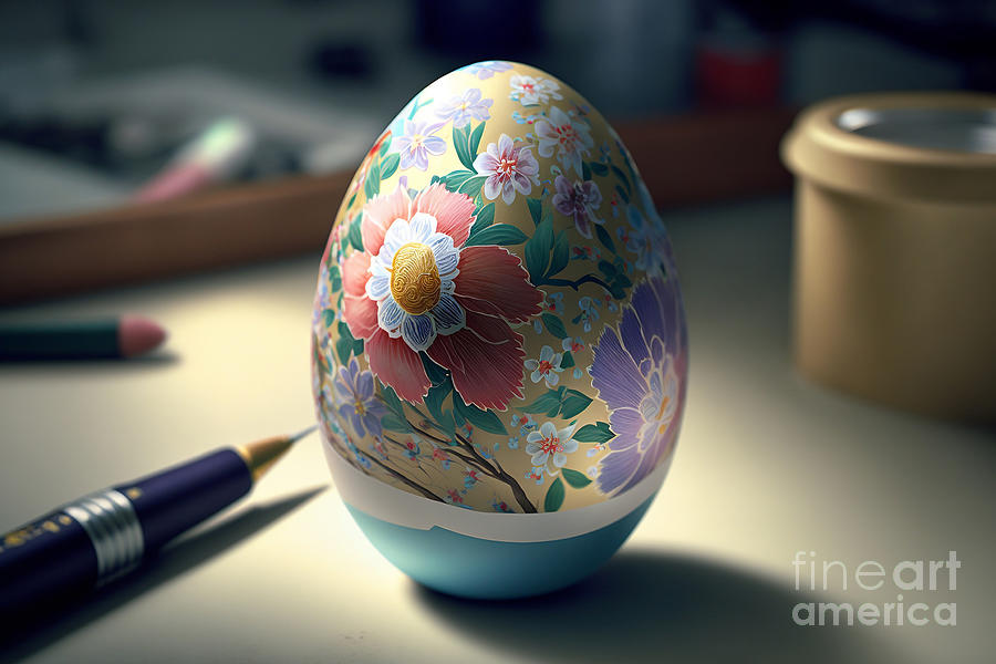 Easter Digital Art - Creative Easter Egg Decoration Ideas, Vivid and Photorealistic Imagery by Jeff Creation