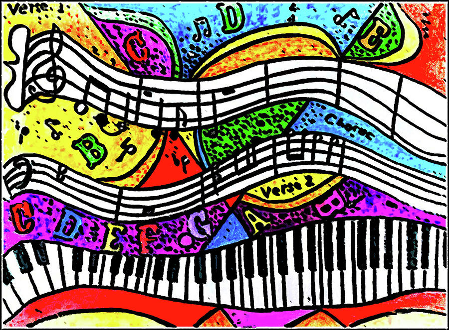 Creative Music Theory 101 Painting by Monica Engeler