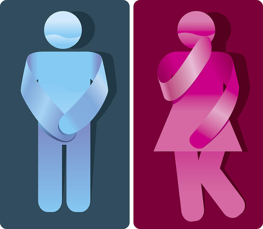 Creative Restroom Signs Drawing by Susaro