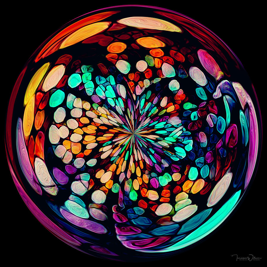 Creative Tulip Orb  Digital Art by Teresa Wilson