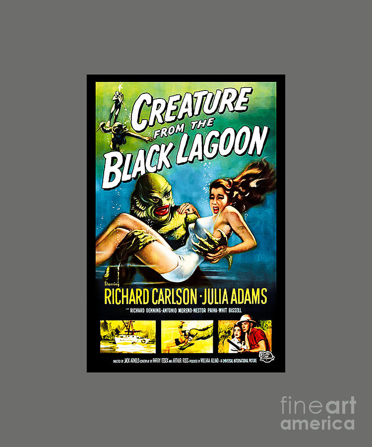 Creature From The Black Lagoon 3 Tapestry - Textile by Carolyn Kelly ...