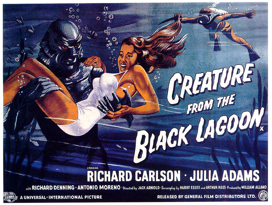 Vintage Mixed Media - Creature from the Black Lagoon, 1954 - art by Reynold Brown by Movie World Posters