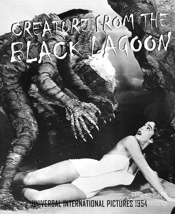 Creature From The Black Lagoon Retro Movie Poster Mixed Media