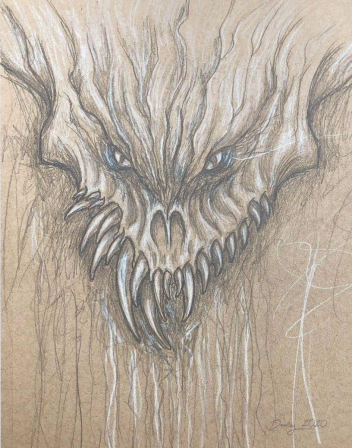 Creature Drawing by Shawn Dooley