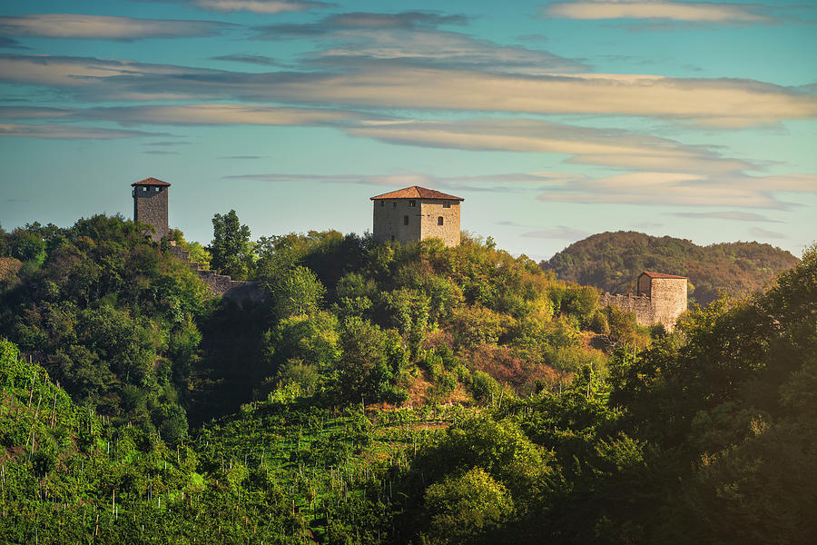 Credazzo Towers in Prosecco Hills. Unesco Site. Italy Photograph by Stefano Orazzini