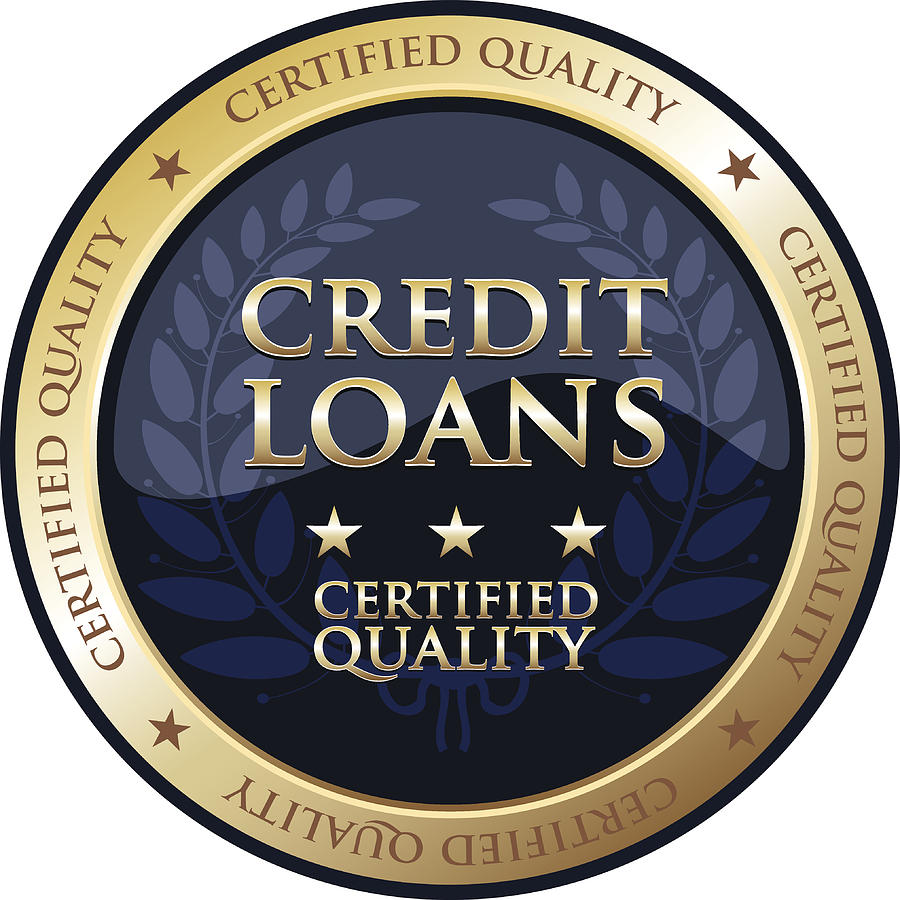 Credit Loans Gold Emblem Drawing by Debela