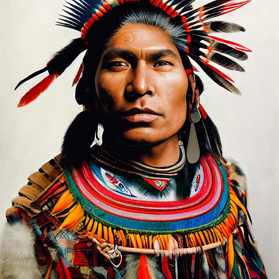 CREE INDIAN WARRIOR with realistic pleasant and 22de236455637 04399645 ...