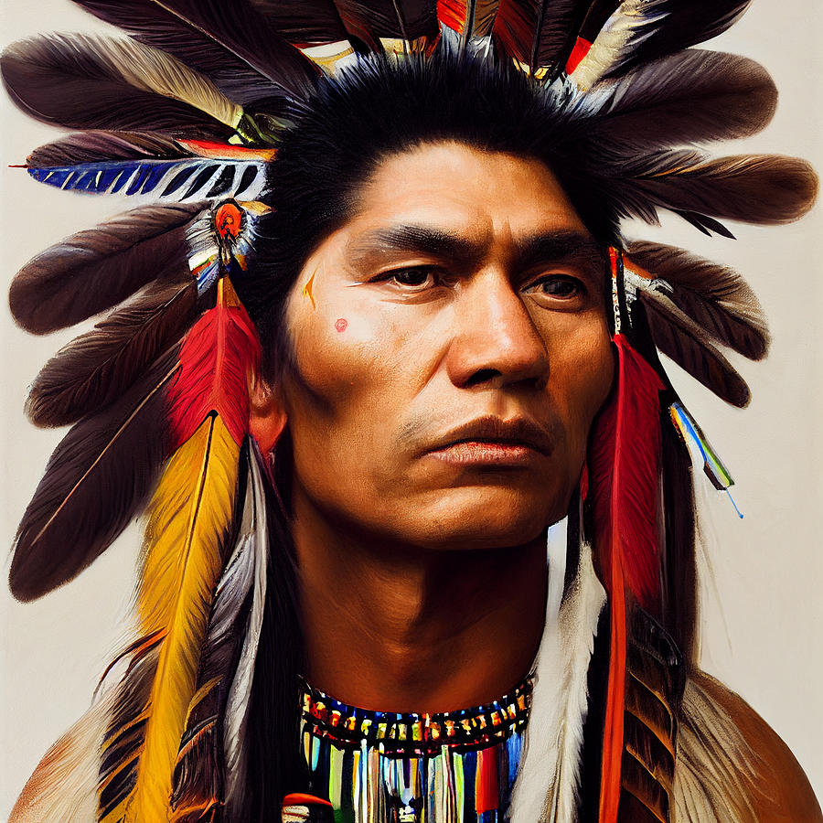 CREE INDIAN WARRIOR with realistic pleasant and 37bb645563ee7 956455633 ...