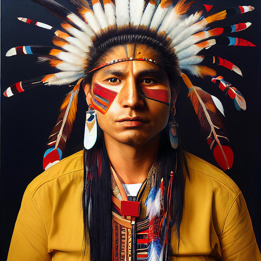 CREE INDIAN WARRIOR with realistic pleasant and 555004364563 b67b ...