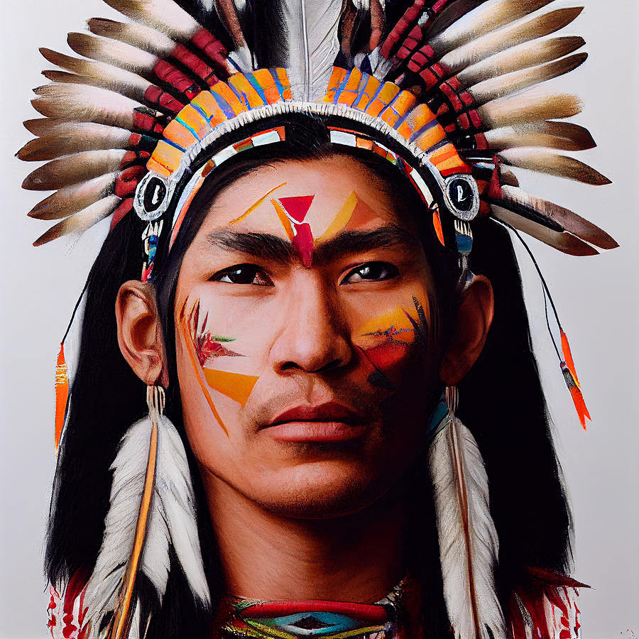 CREE INDIAN WARRIOR with realistic pleasant and 645645563043f26f9 ...