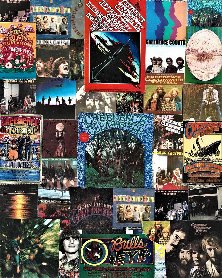 Creedence Clearwater Revival Collage 1 Painting by Doug Siegel - Fine ...