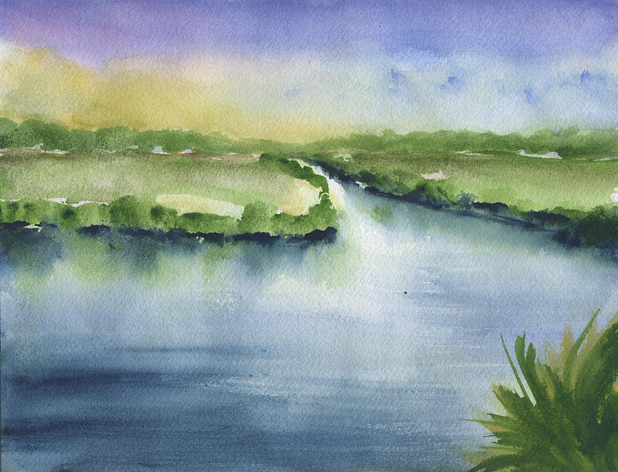Creek at Dusk Painting by Frank Bright