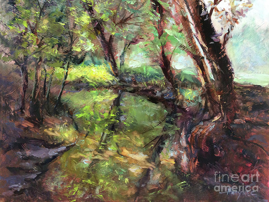 Creek at Lenape Park Painting by Addie Hocynec - Fine Art America