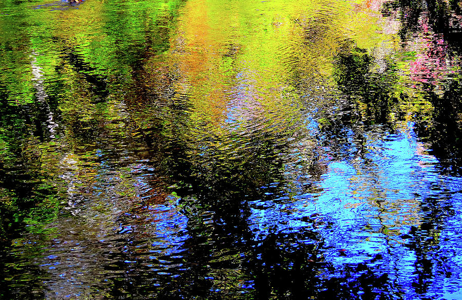 Creek Water-Color Abstract Photograph by Linda Stern