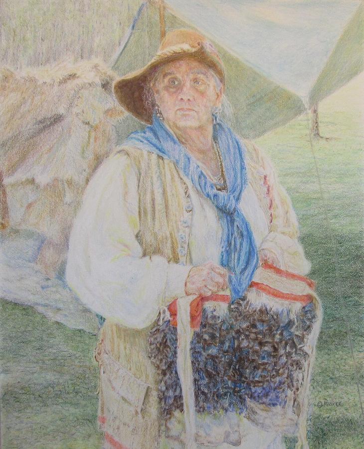 Creek Woman Drawing by Edward Pearce
