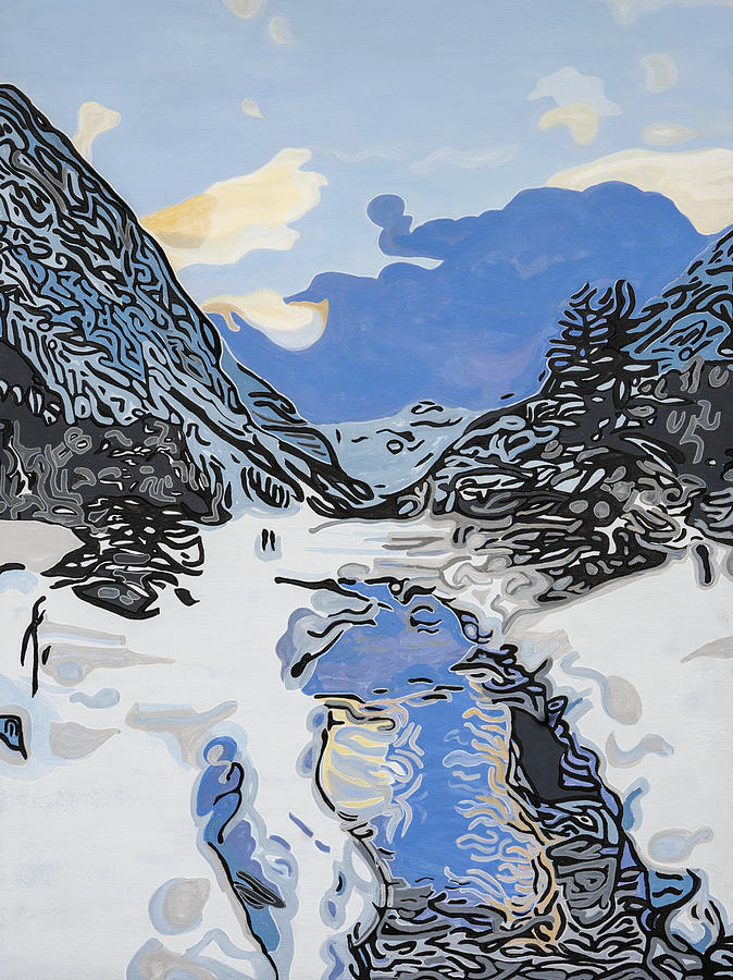 Creekside at Lake Louise Painting by Artrophy Studios
