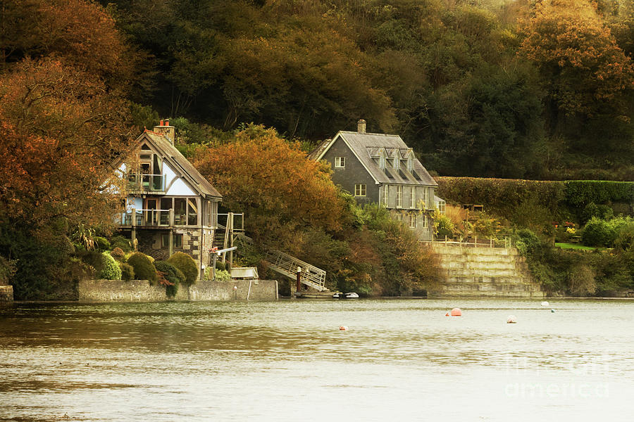 Creekside Cottages in Autumn Photograph by Terri Waters