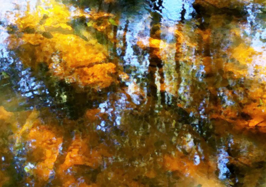 Creekside Reflection Abstract Photograph