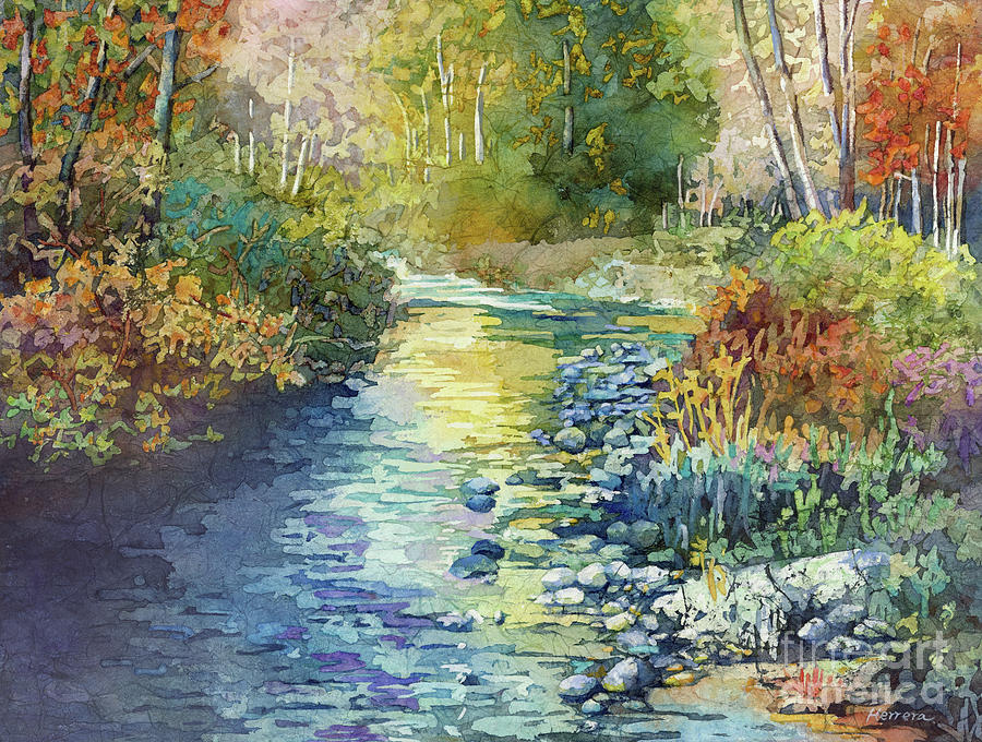 Creekside Tranquility-pastel Colors Painting