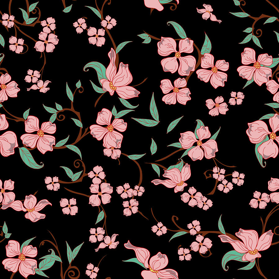 Creepy Flowers Pattern 1 Digital Art by Bledi Shkalla Fine Art America