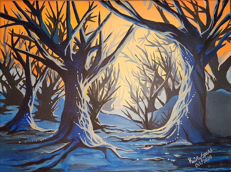 Creepy Forest Painting by Kristy Specht - Fine Art America