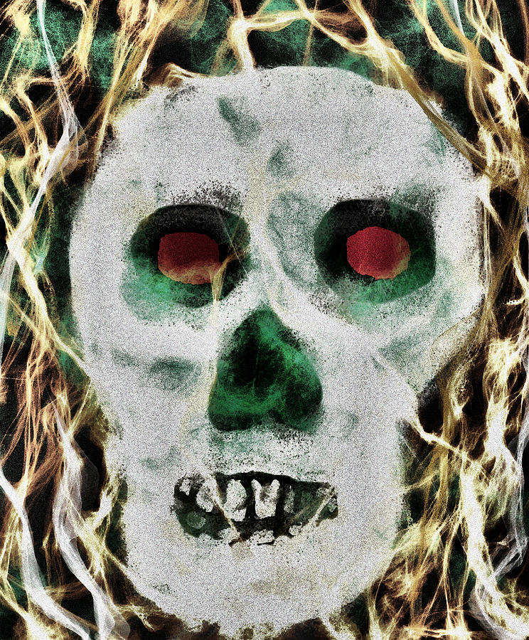 Creepy Skull Digital Art by Cindys Creative Corner