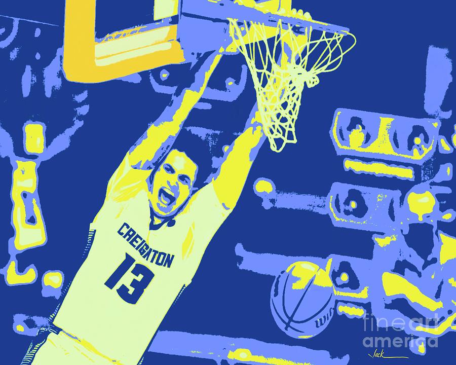 Creighton Painting - Creighton Bluejays by Jack Bunds Creighton Painting - Creighton Bluejays by Jack Bunds