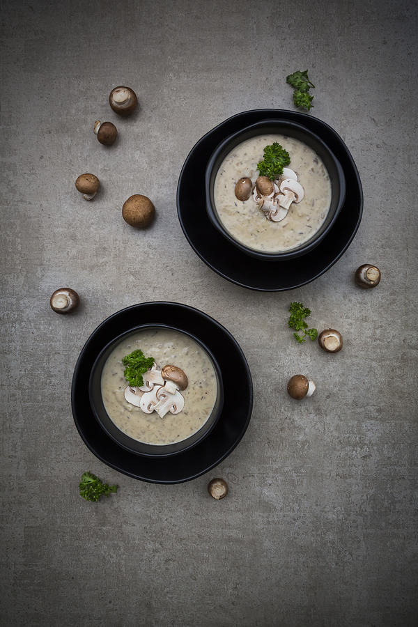 Creme of mushroom soup Photograph by Larissa Veronesi