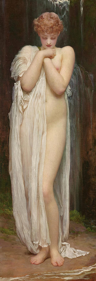 Crenaia, the Nymph of the Dargle, 1880 Painting by Frederic Leighton