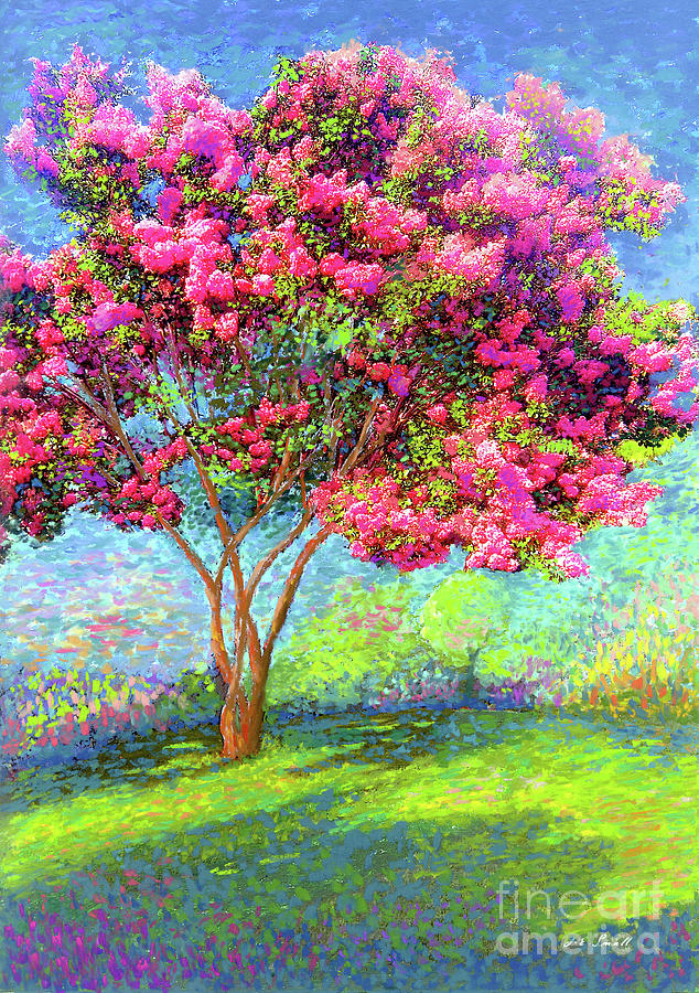 Crepe Myrtle Memories Painting by Jane Small