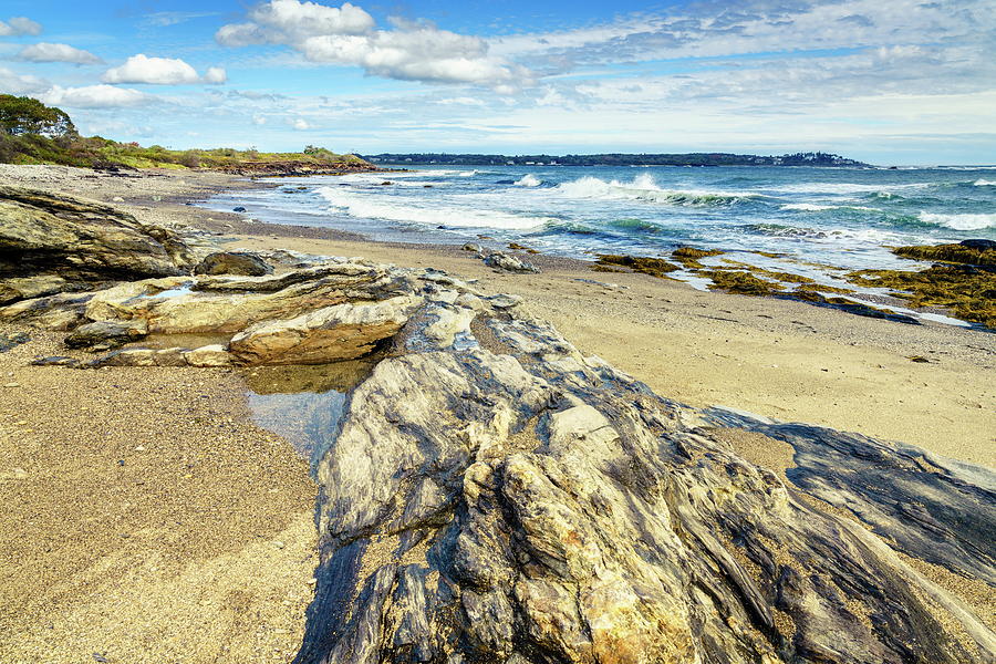 Crescent Beach on Cape Elizabeth Photograph by Alexey Stiop