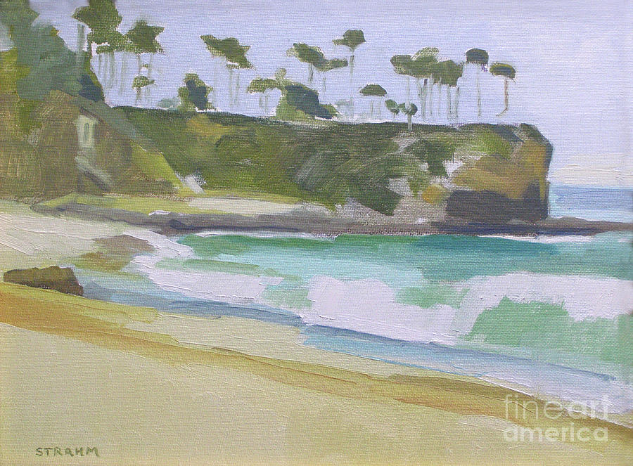 Crescent Bay, Laguna Beach, California  Painting by Paul Strahm