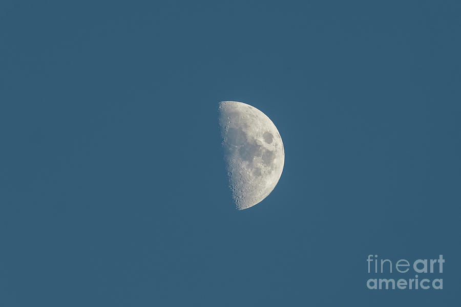 Crescent Moon Blue Sky Costa Ballena Cadiz Photograph by Pablo Avanzini