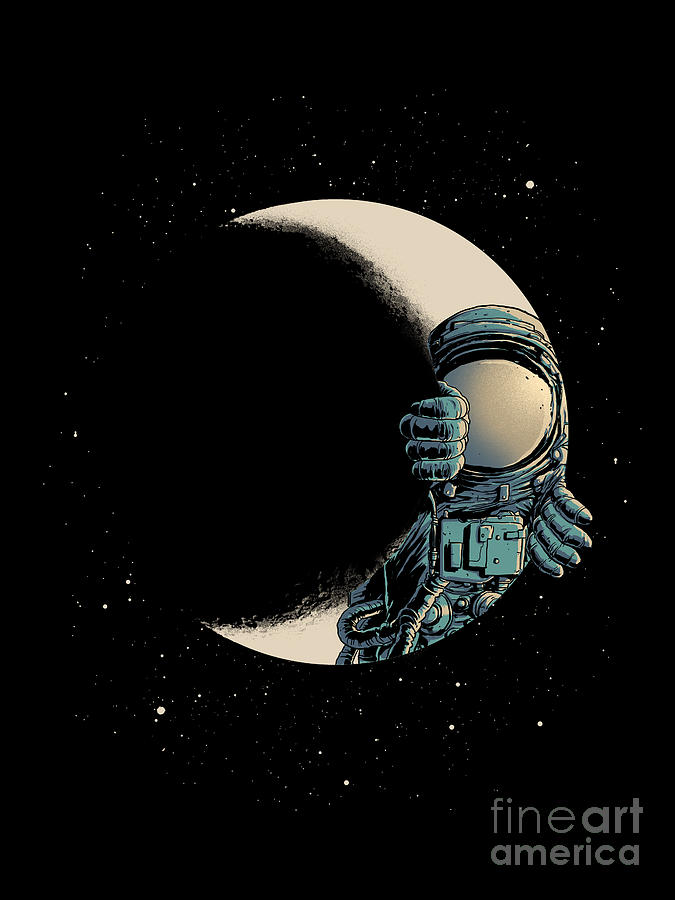 Space Digital Art - Crescent Moon by Digital Carbine