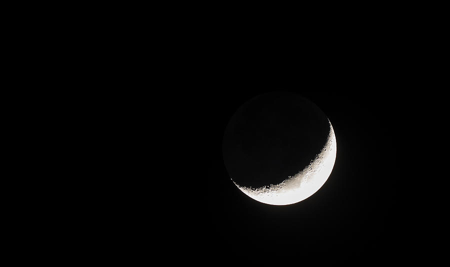Cresent moon Photograph by seksan Mongkhonkhamsao