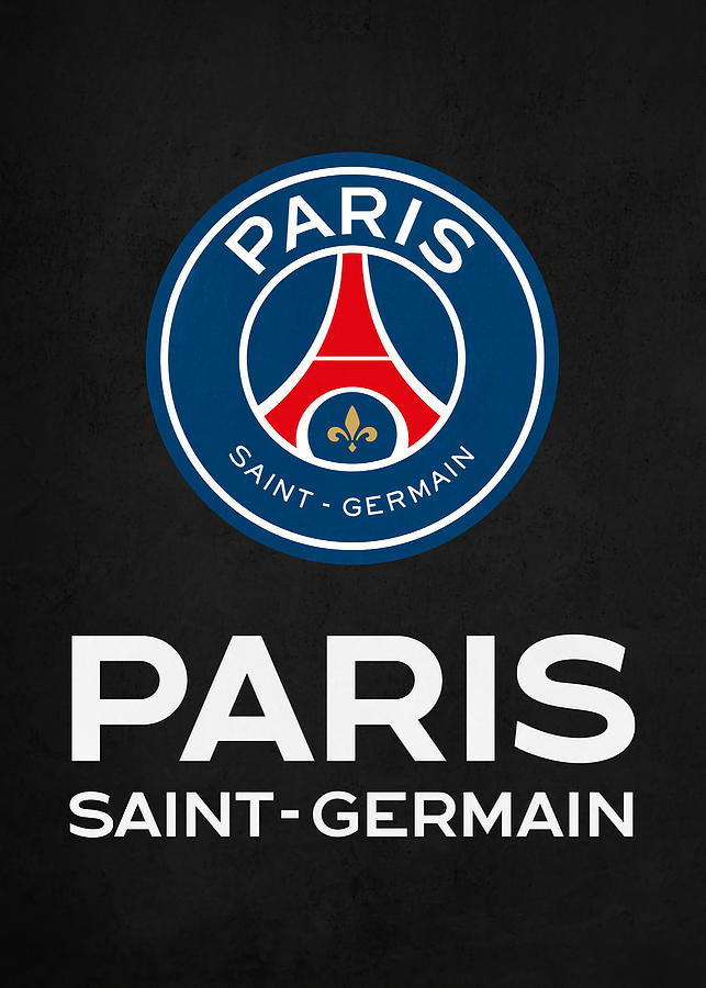 Crest PSG black Poster Paris SaintGermain Tapestry - Textile by John ...