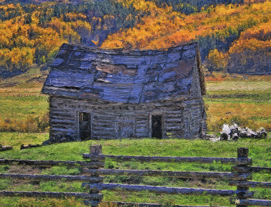 Crested Butte Colorado Barn In Autumn Painting by Dan Sproul