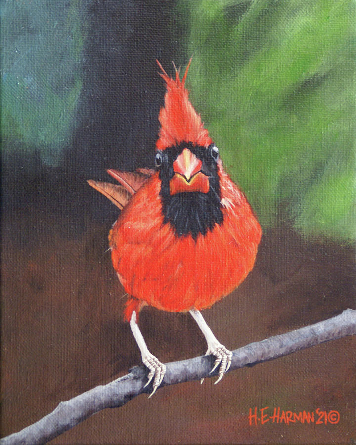 Crested Messenger Painting by Heather E Harman