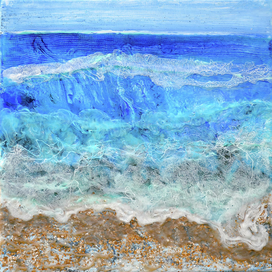 Cresting Wave Painting by Regina Valluzzi
