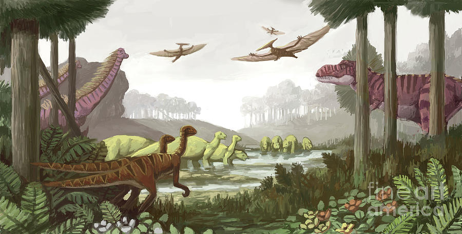 Cretaceous Period, Illustration Photograph by Spencer Sutton