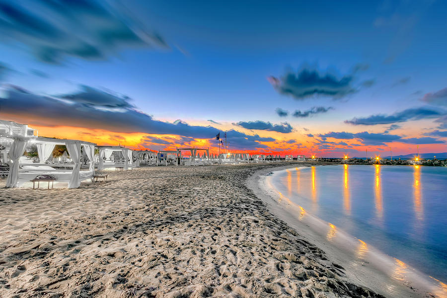 Crete Beach Sunset Photograph by Nadia Sanowar