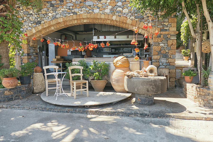 Crete Restaurant Photograph by Lynn Bolt