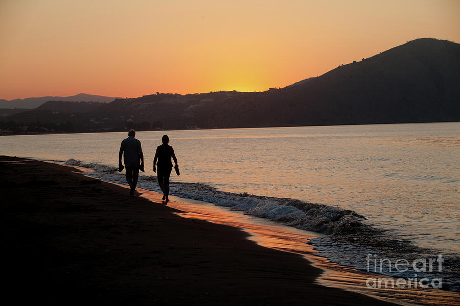 Crete - Sunset Walk Photograph by Rich S
