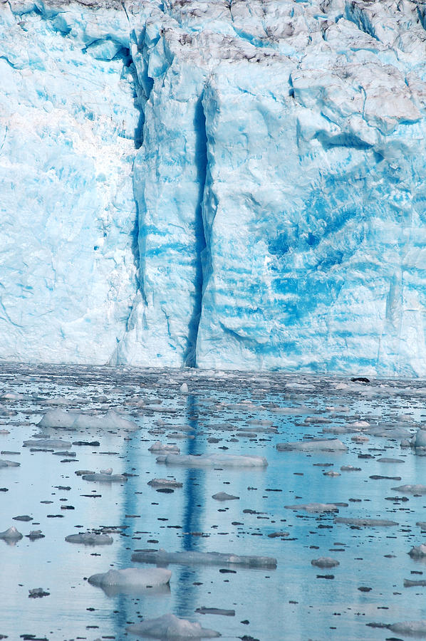 Crevasse in the glacier Photograph by Brytta