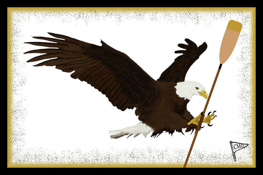 Rowing Eagle Digital Art by College Mascot Designs Fine Art America