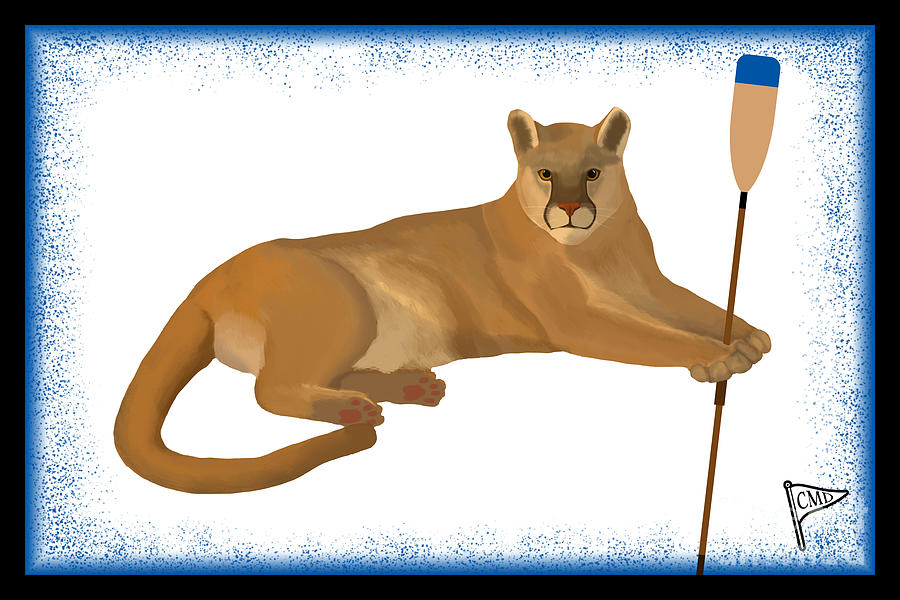 Crew Cougar Blue Digital Art by College Mascot Designs - Pixels
