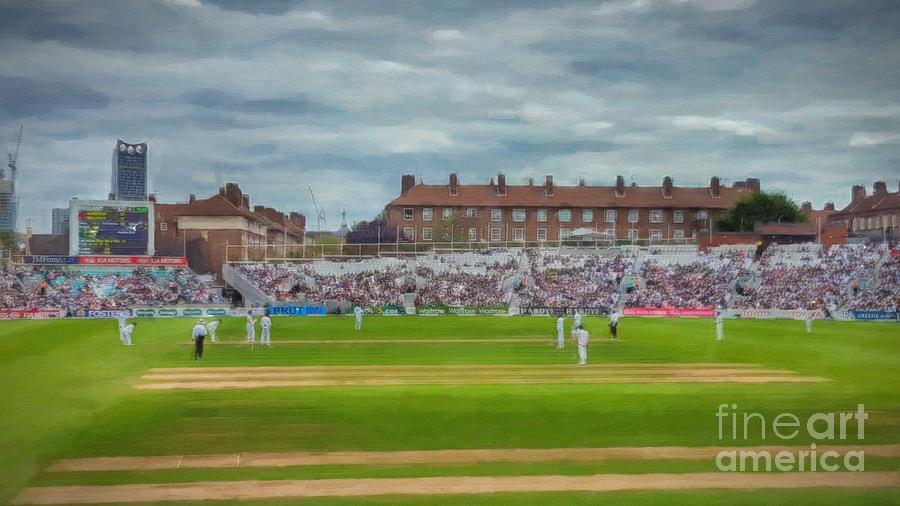 Cricket Digital Art - Cricket Field London by Zahra Majid