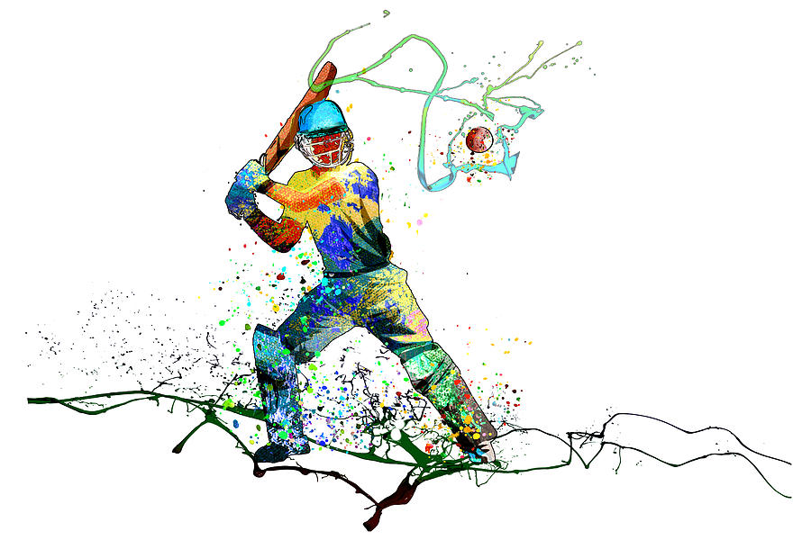 Cricket Passion 01 Mixed Media by Miki De Goodaboom
